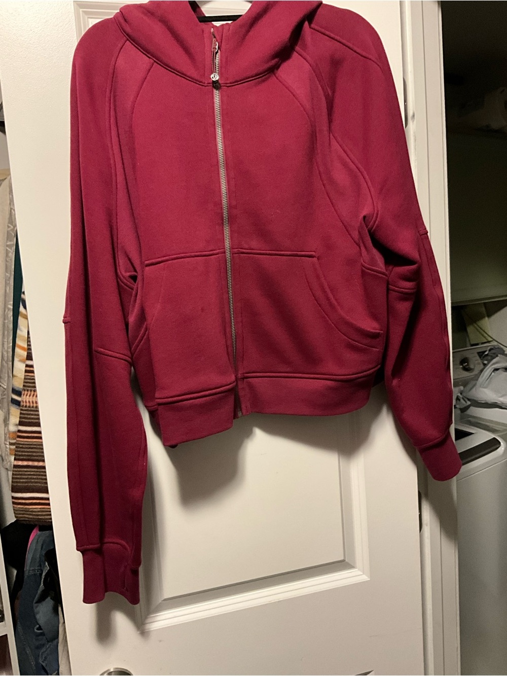 lululemon athletica Burgundy Zip-Up scuba xl/xxl